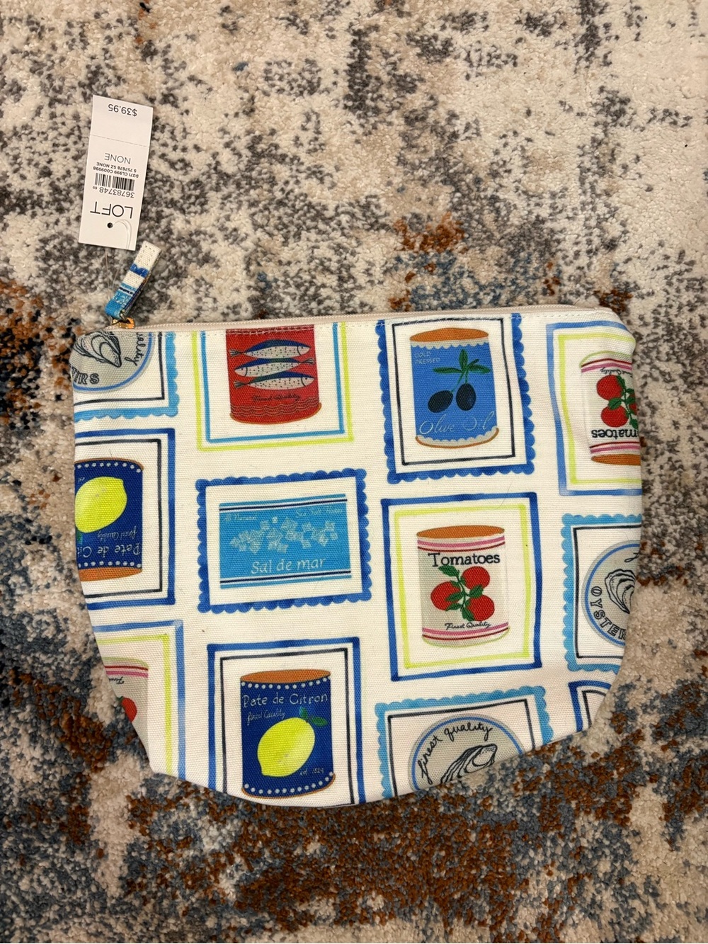 LOFT Zip Pouch in Multi Fruit & Can Print